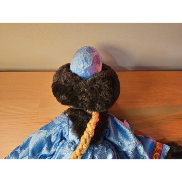 Vintage Russian Porcelain Doll 17.25" Folk Costume Fur Hat - Picture 7 of 10